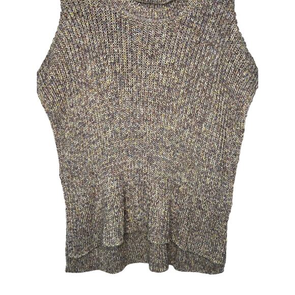 Loft Oversized Soft Pastels Marled Pullover Turtleneck Poncho Sweater Size XS/S - Picture 3 of 7